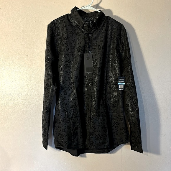 Fried denim. Large men’s black shirt. NWT slim fit - Picture 1 of 4
